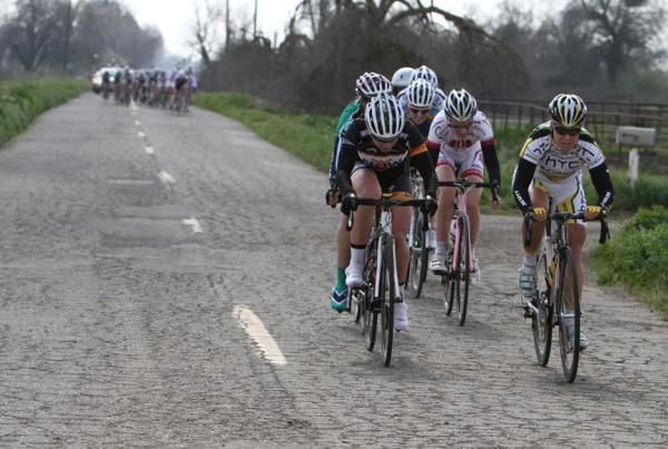 Breakaway attempt on last lap over the pave was short-lived