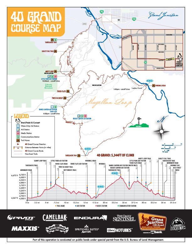 Grand Junction 40-mile course has 5,344 feet of climbing.