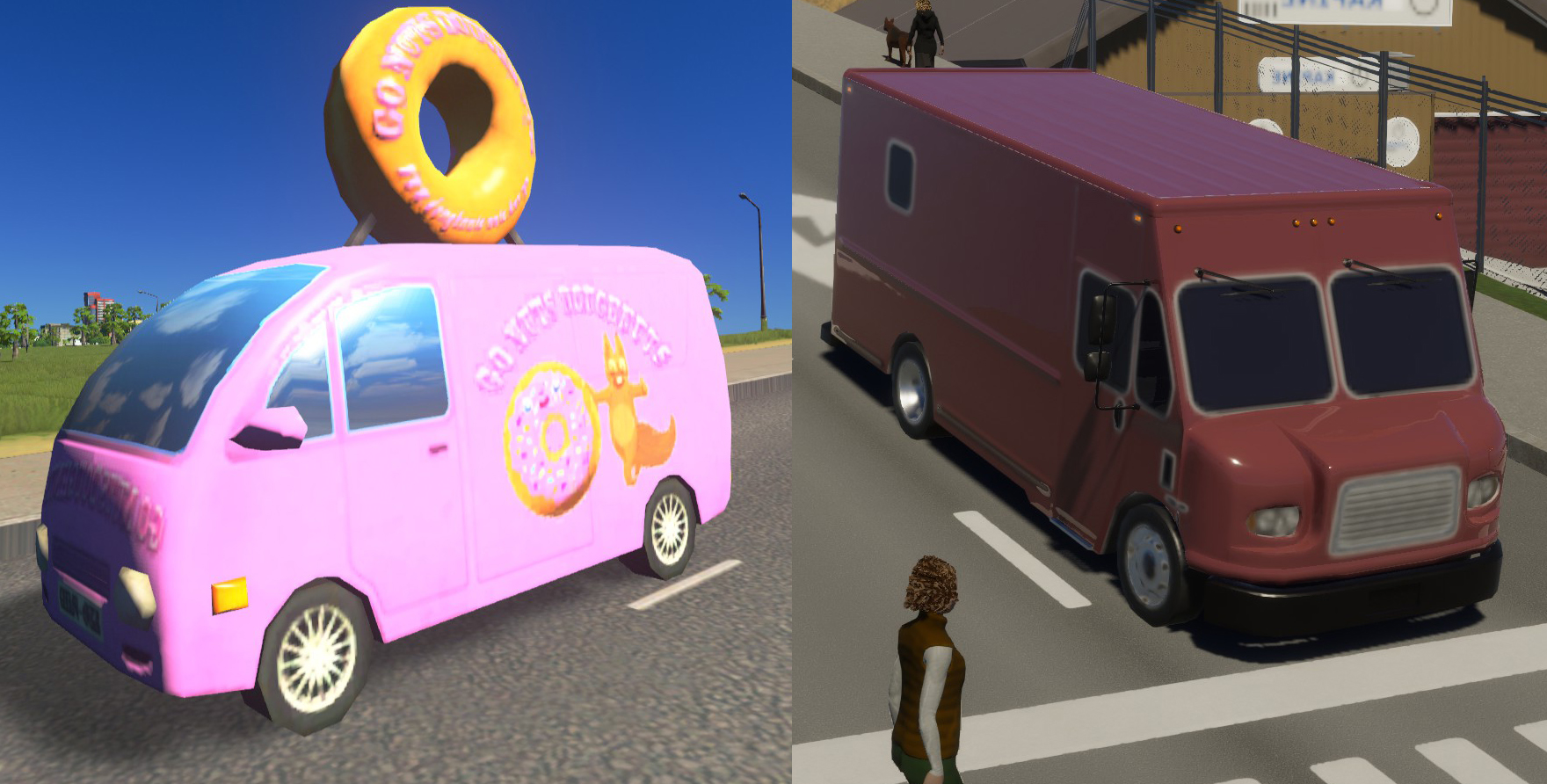 Cities: Skylines 2 leaves out goofy stuff like pink vans with giant donuts on them, and I miss it