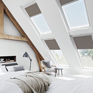 attic room with white wall