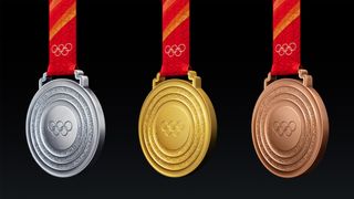 The silver, gold and bronze medals for the Bejing Winter Olympics 