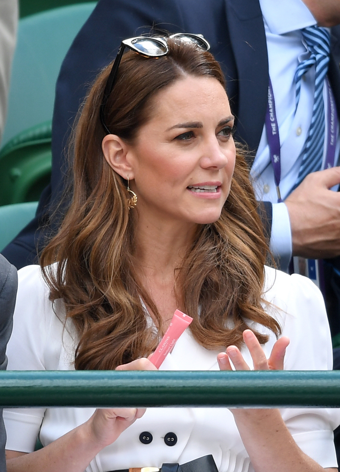 Catherine, Duchess of Cambridge attends day two of the Wimbledon Tennis Championships at All England Lawn Tennis and Croquet Club on July 02, 2019 in London, England