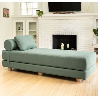 Amala Daybed - Fold Out Queen Sleeper - Premium Boucle - Sleek and Modern Lounge for Relaxing