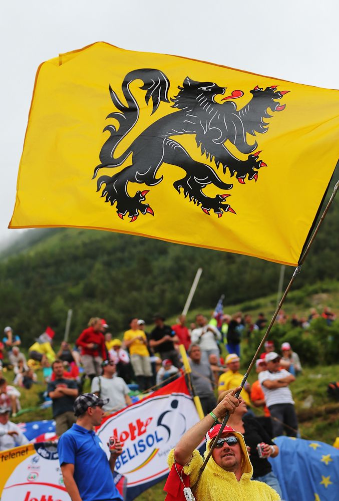The Lion of Flanders is ever-present at the race.