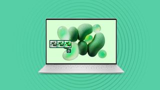 Dell XPS 13 2024 on mint green background