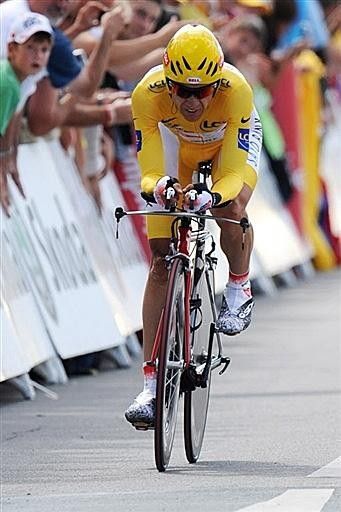 Carlos Sastre (CSC-Saxo Bank) rode the time trial of his life