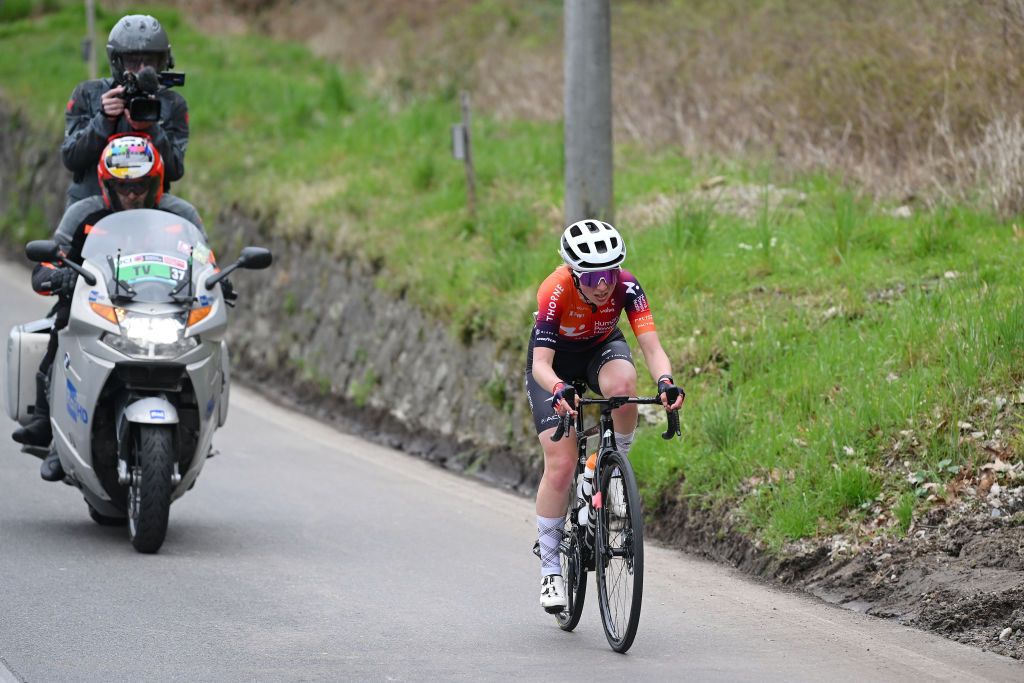 CITTIGLIO ITALY MARCH 17 Henrietta Christie of New Zealand and Team Human Powered Health competes during the 25th Trofeo Alfredo BindaComune di Cittiglio 2024 Womens Elite a 1405km one day race from Maccagno con Pino e Veddasca to Cittiglio UCIWWT on March 17 2024 in Cittiglio Italy Photo by Dario BelingheriGetty Images