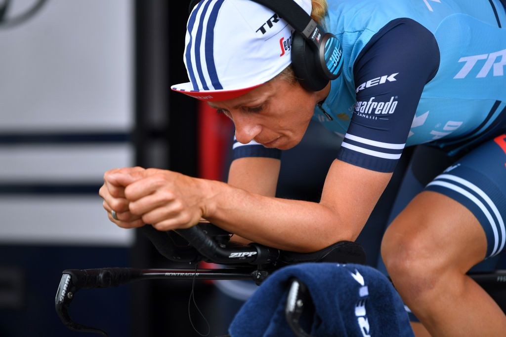 CHIMAY BELGIUM JUNE 22 Trixi Worrack of Germany and Team Trek Segafredo warming up at start during the 9th Lotto Belgium Tour 2021 Prologue a 44km Individual Time Trial stage from Chimay to Chimay ITT LottoBelgTour LottoBelgiumTour on June 22 2021 in Chimay Belgium Photo by Luc ClaessenGetty Images