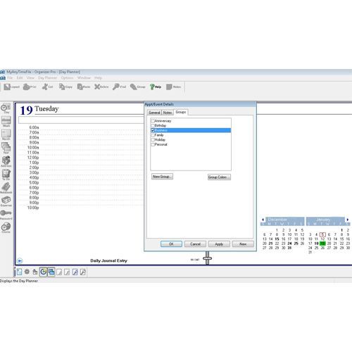 You can create custom categories to differentiate between events in the planner.