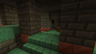 Minecraft seeds - two dungeons viewed from inside a trial chamber