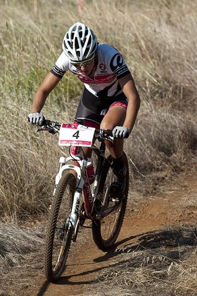 Tasmanian Rowena Fry rides herself into the women's cross country series win overall.