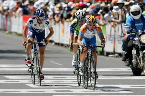 Trent Lowe (Garmin-Transitions) leads the most significant break of the day.