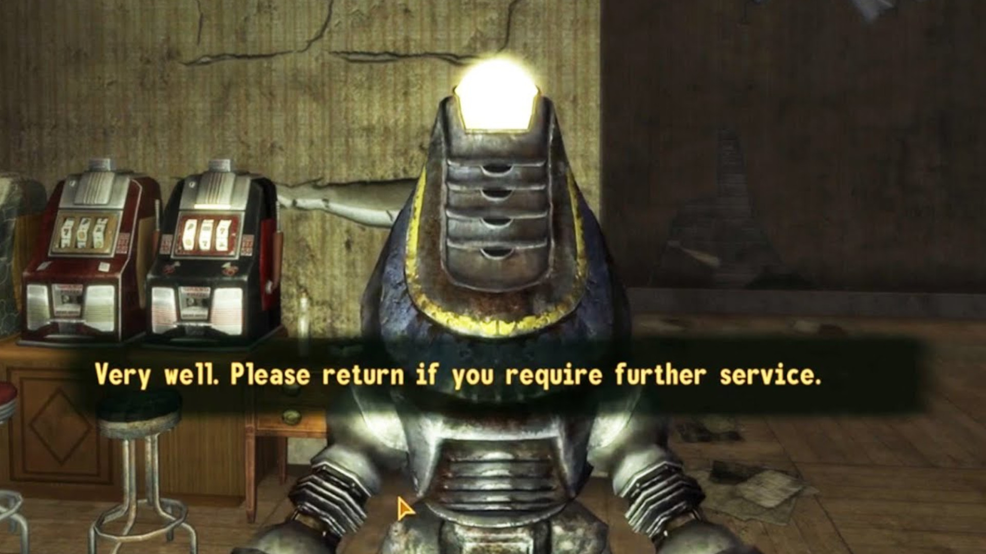 Fisto chatting to the player in Fallout: New Vegas
