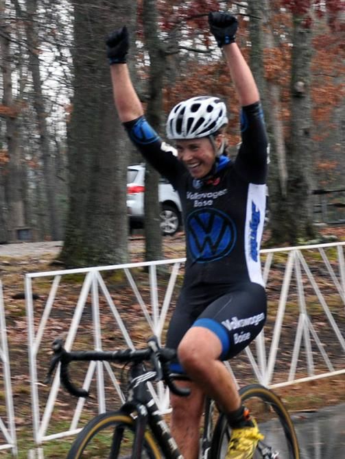 Amanda Carey (Volkswagen Boise Cycling) wins for the second straight day at the North Carolina Grand Prix
