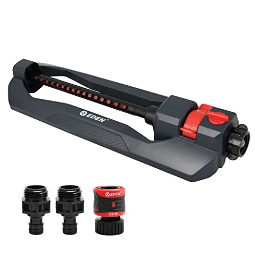 Eden 94105 Lawn & Garden Essential Oscillating Water Sprinkler for Yard With Width and Flow Control
