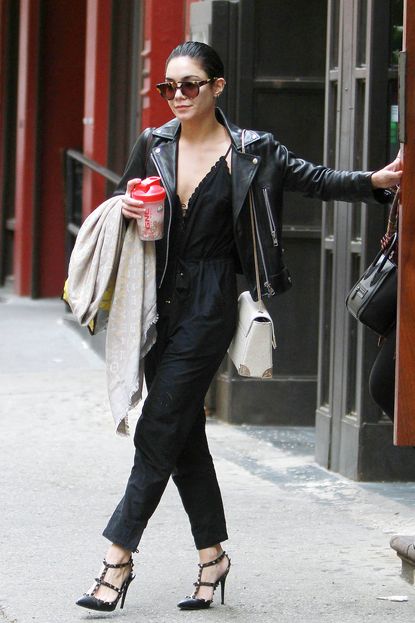 Vanessa Hudgens wearing Valentino Rockstud shoes