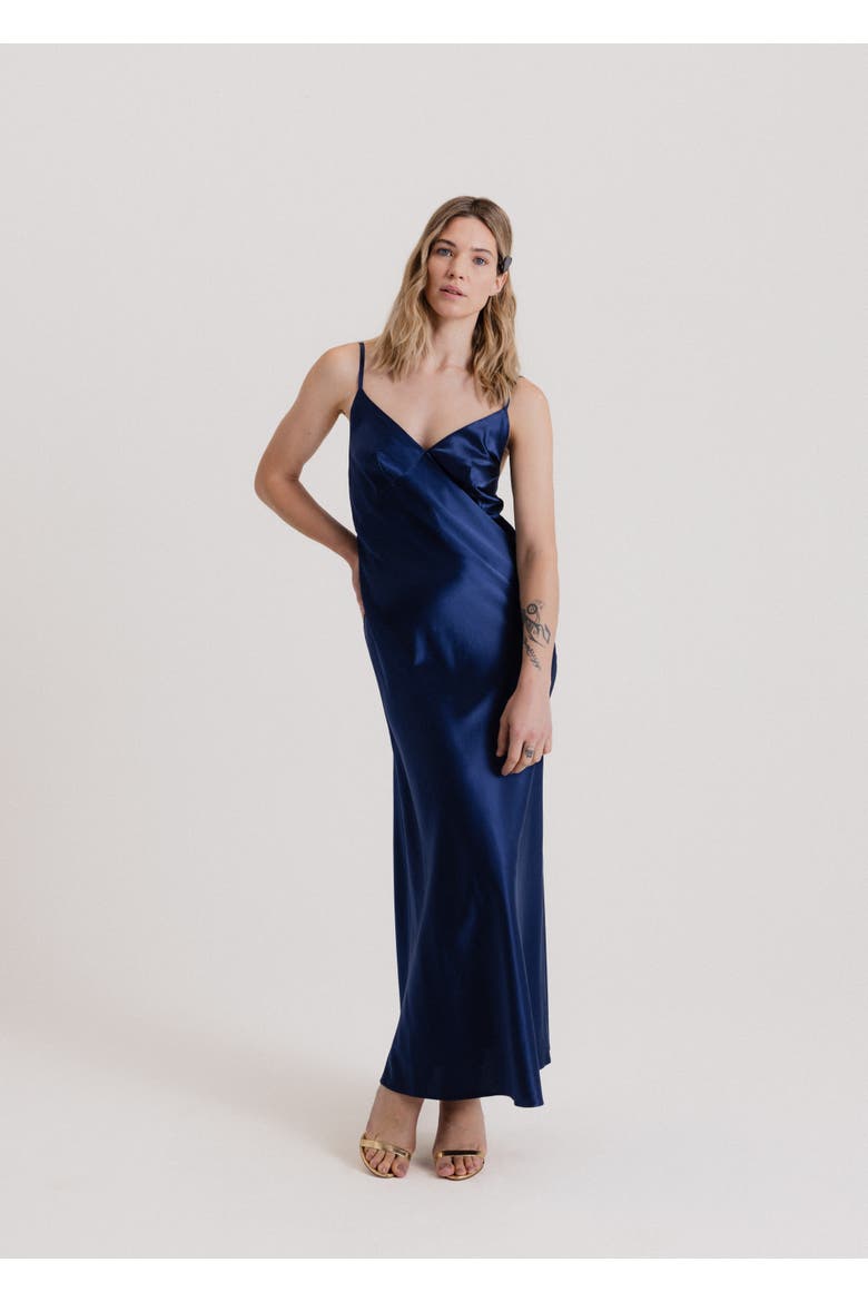 100 Silk Slip Maxi Dress