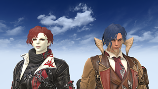 Greasy, messy hair based very loosely on a fan-submitted design in Final Fantasy 14.