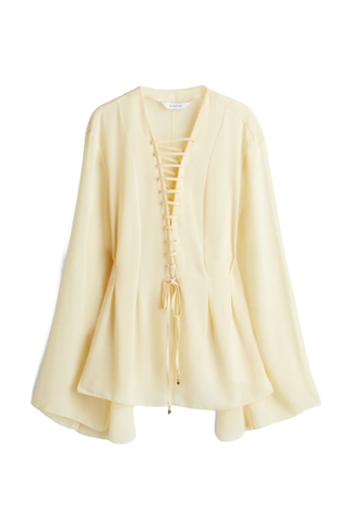 H&M, Lacing-Detail Chiffon Blouse