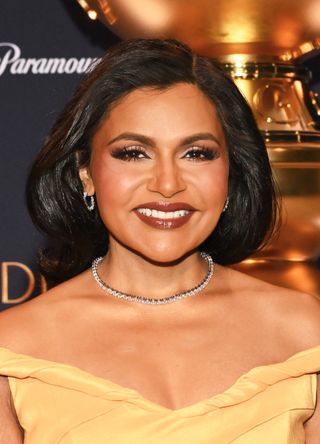 Mindy Kaling at the 82nd Golden Globe Awards Nominations held at The Beverly Hilton on December 09, 2024 in Los Angeles, California