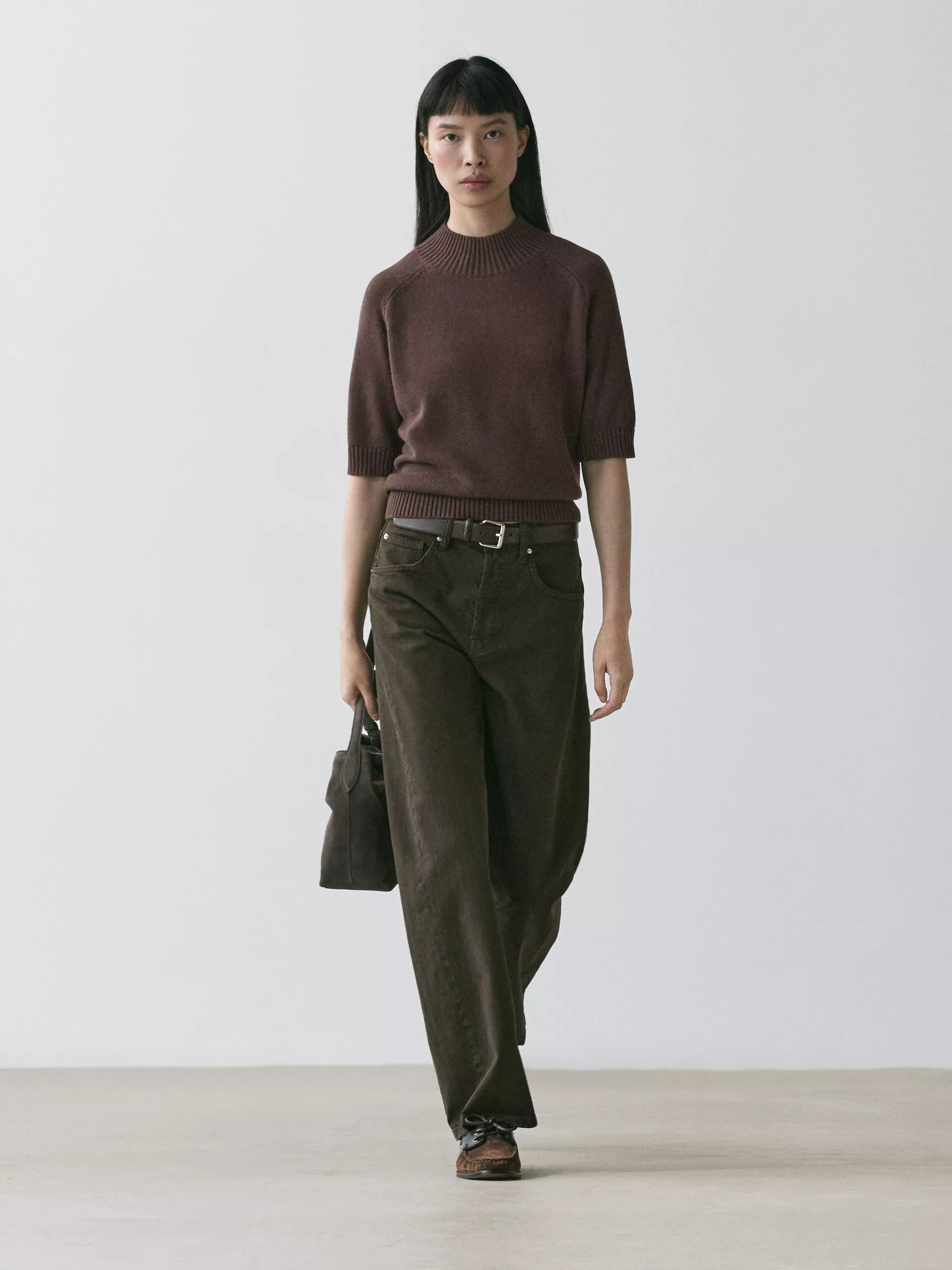 Cotton Blend Knit Sweater