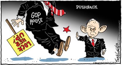 Political cartoon U.S. GOP Clinton probe Jeff Sessions