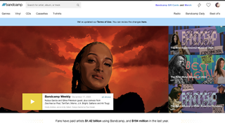 Bandcamp homepage screenshot