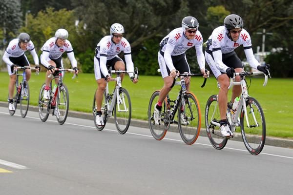 Team Cyclingnzshop.com-Bio Sport ride the Team Time Trial.