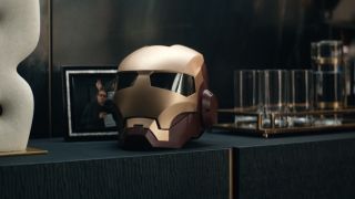 The Toy iron Man Helmet and Photo of Tony Stark from Deadpool 3