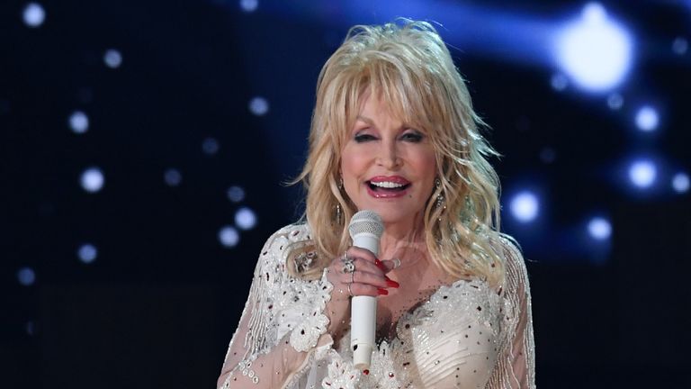 US singer Dolly Parton performs onstage during the 61st Annual Grammy Awards on February 10, 2019, in Los Angeles.