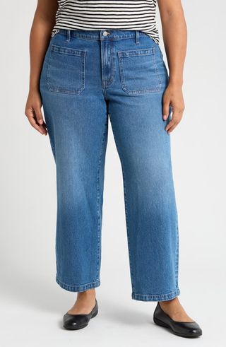 The Perfect Vintage Patch Pocket Wide Leg Jeans