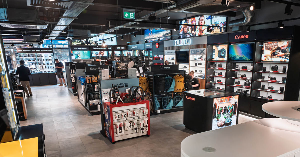 Inside of Park Cameras store