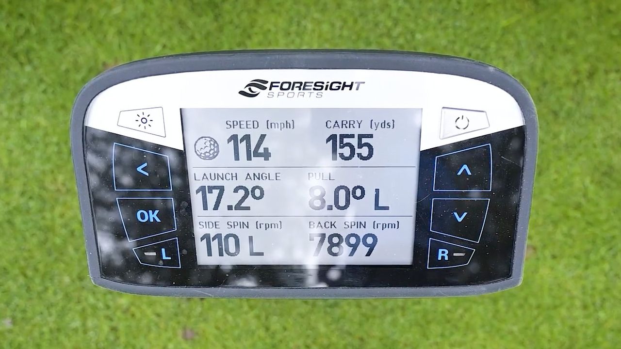 Foresight Sports GCQuad Launch Monitor data