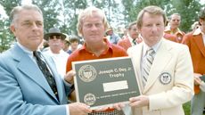 Jack Nicklaus with the 1974 Players Championship trophy