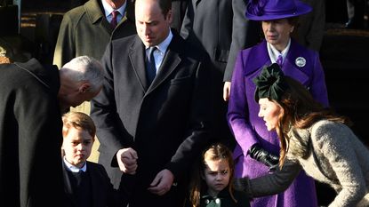 Prince William, Prince George, Charlotte, Kate Middleton, Princess Anne