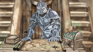 Screenshot of RuneScape Dragon Slayer 2 showing AI-generated knight design