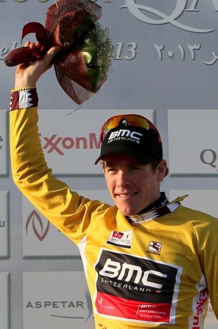 Brent Bookwalter (BMC) in the leader's yellow jersey