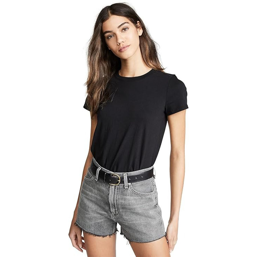 Madewell Northside Vintage Tee - T-Shirt for Women - Crew Neckline - Short Sleeves - Straight Hemline True Black 2xl (women's 18) One Size
