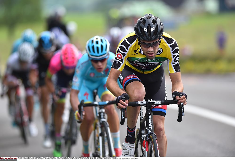 Tom Dumoulin (Giant-Alpecin) in the overall leader's jersey