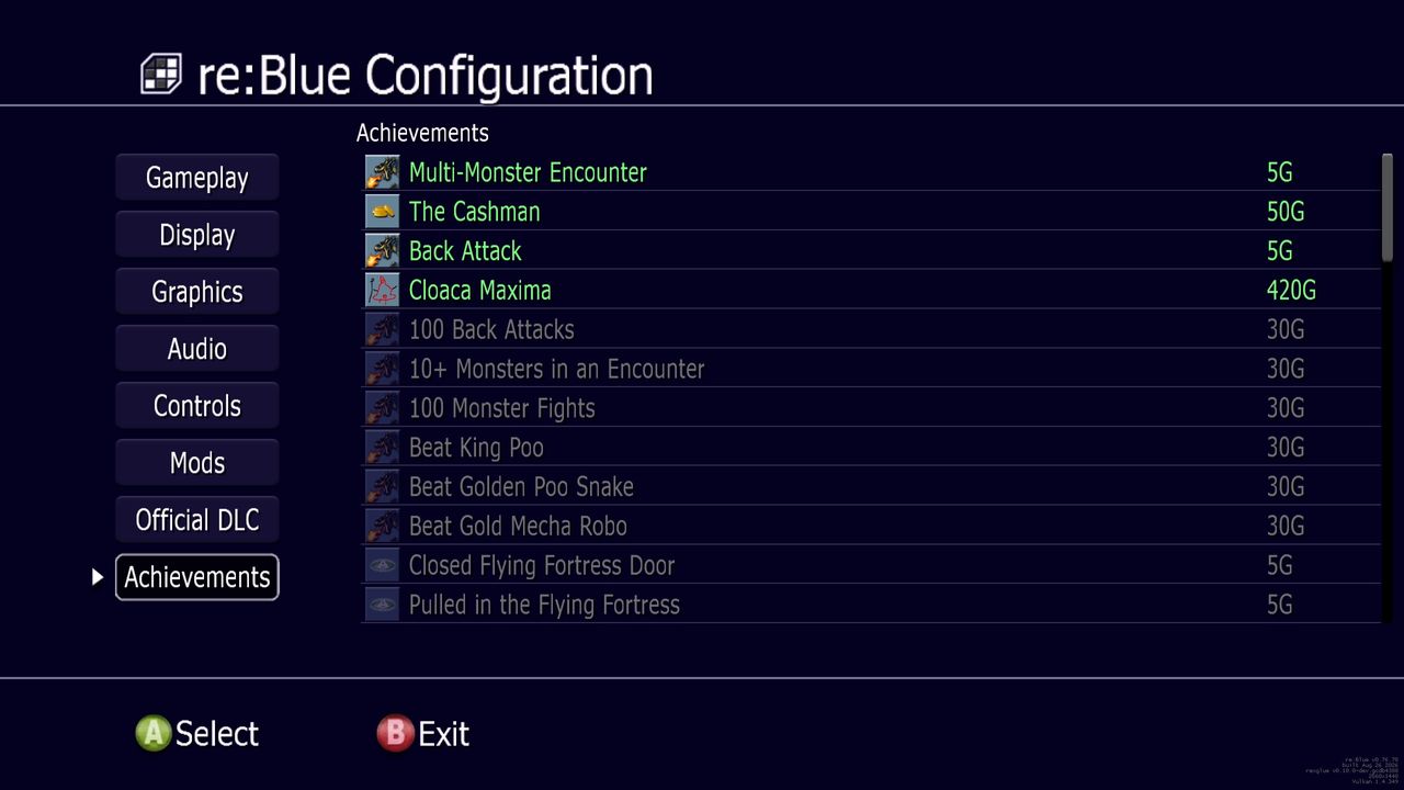 Blue Dragon recompilation PC port features