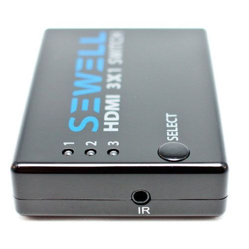 The IR sensor plugs into the switch via a port on the device's side.