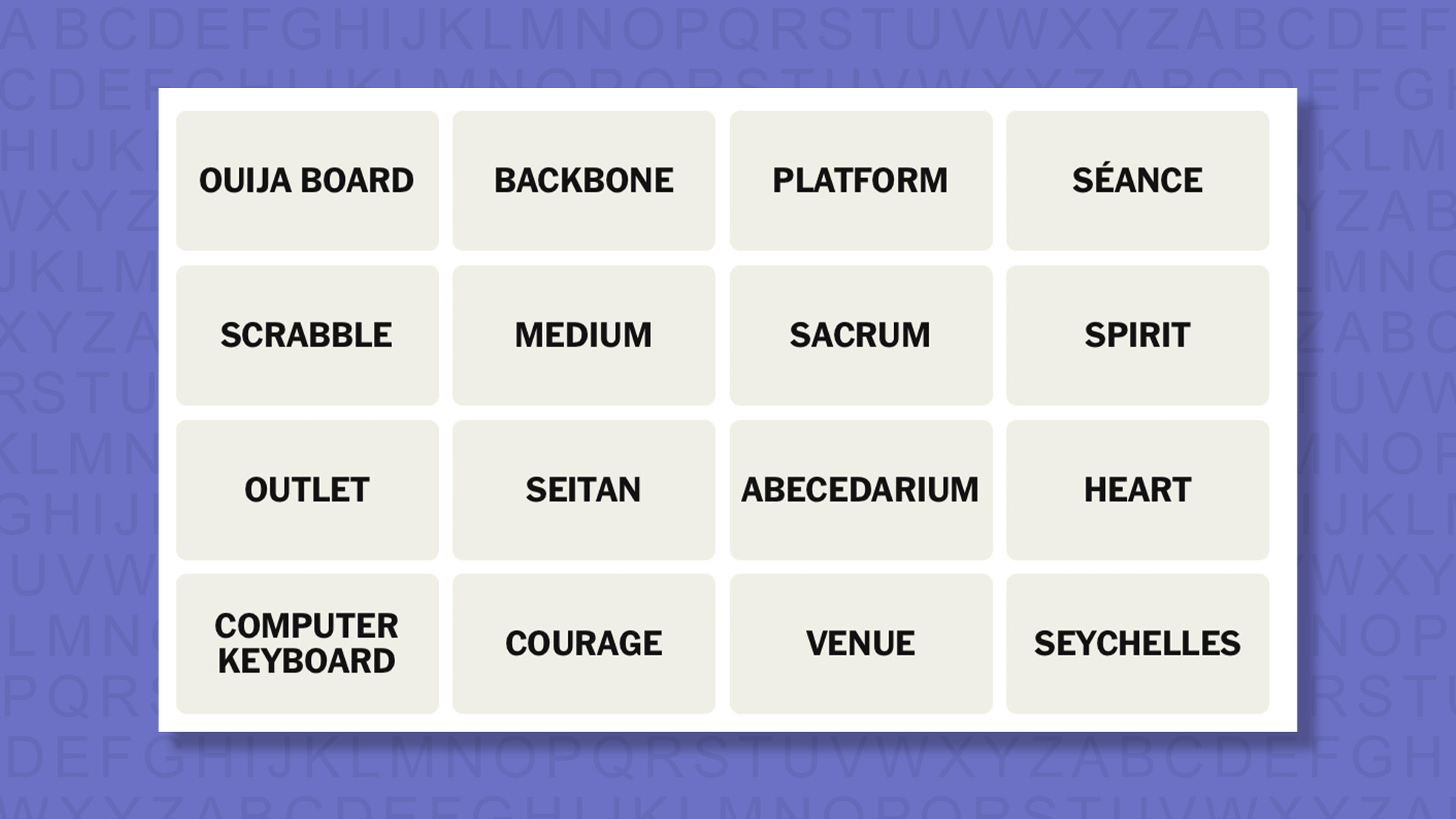 NYT Connections hints for game 871 on a purple background
