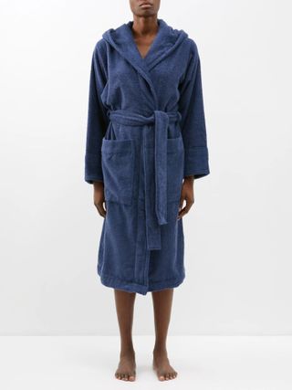 Tekla bath robe in navy blue