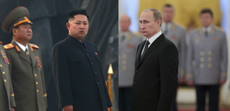 North Korean leader Kim Jong Un and Russian President Vladimir Putin.