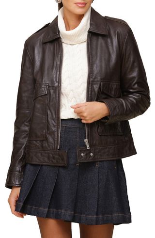 Leather Aviator Jacket