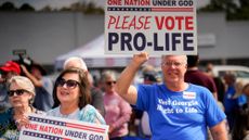 Anti-abortion protest in Georgia in October 2022