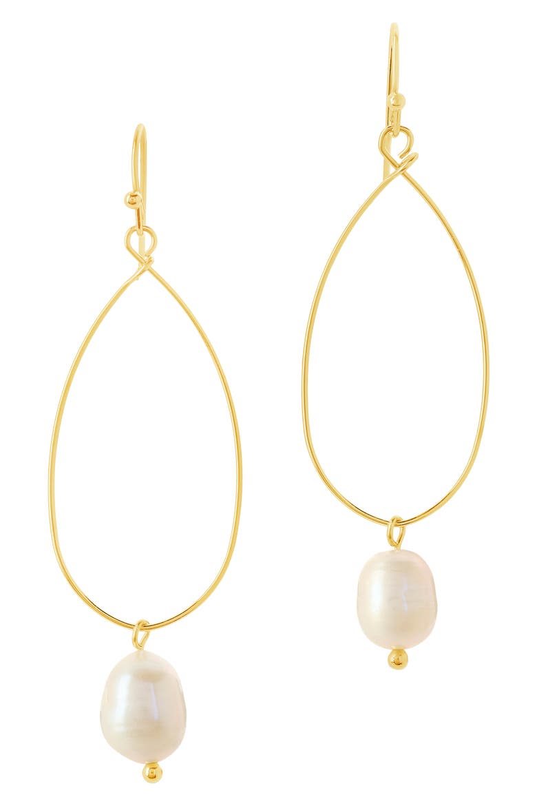 Genuine Pearl Teardrop Earrings