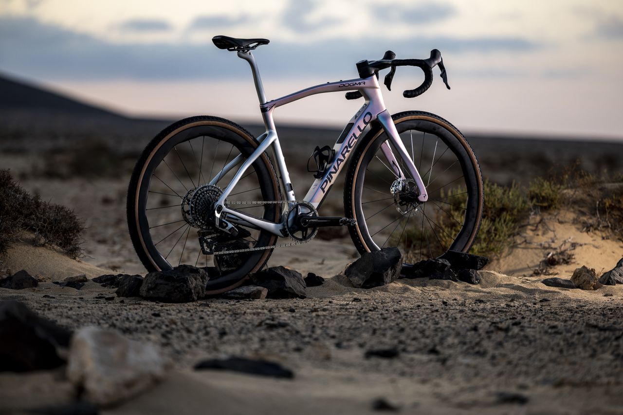 Tom Pidcock riding the new Pinarello GR