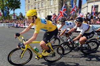 Bradley Wiggins on stage twenty of the 2012 Tour de France