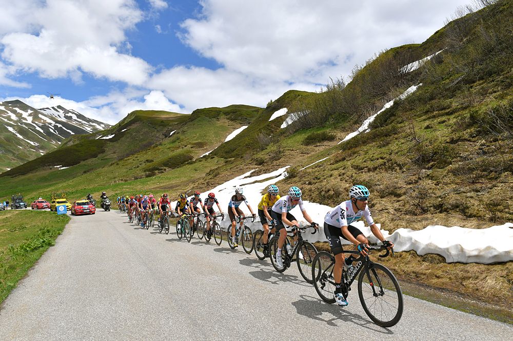 Climbers during stage 6 at Criterium du Dauphine